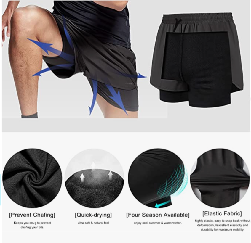 2 in 1 Gym Shorts